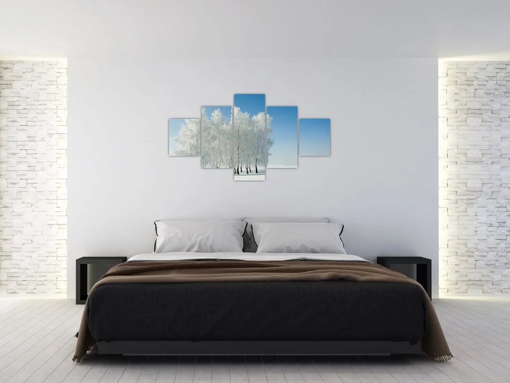 Obraz zaśnieżonego krajobrazu (125x70 cm)