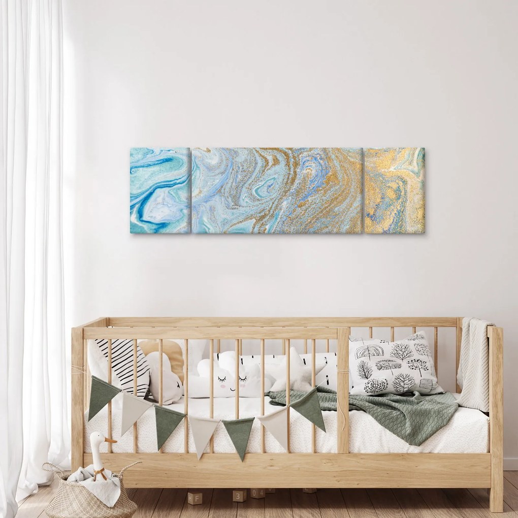 Obraz - Niebieski marmur (170x50 cm)