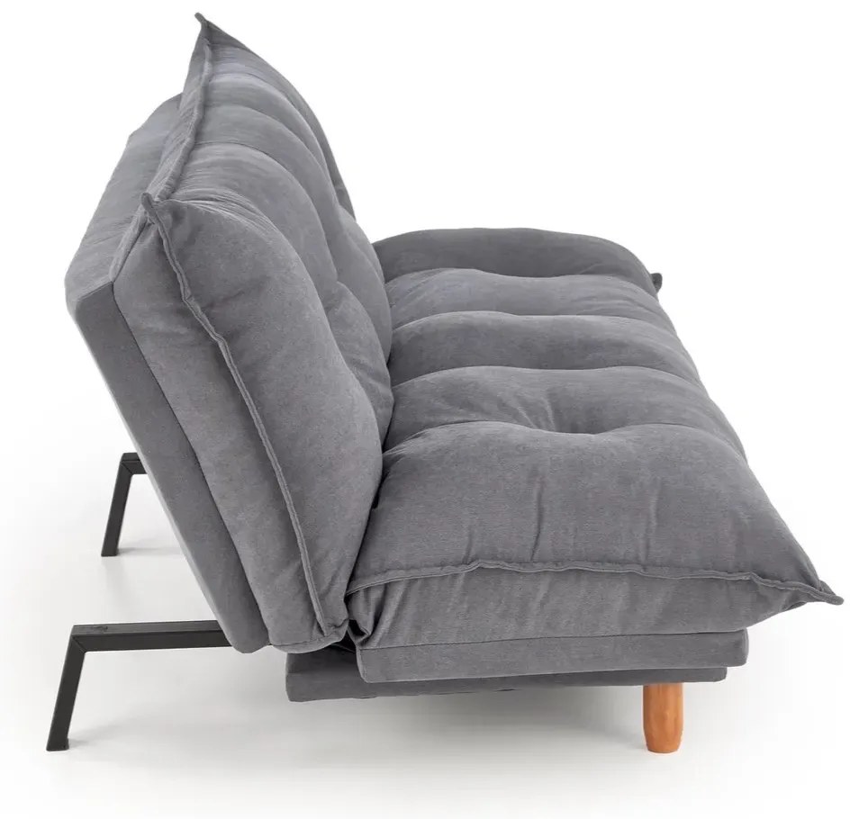 Sofa rozkładana z funkcją spania PILLOW szara HALMAR