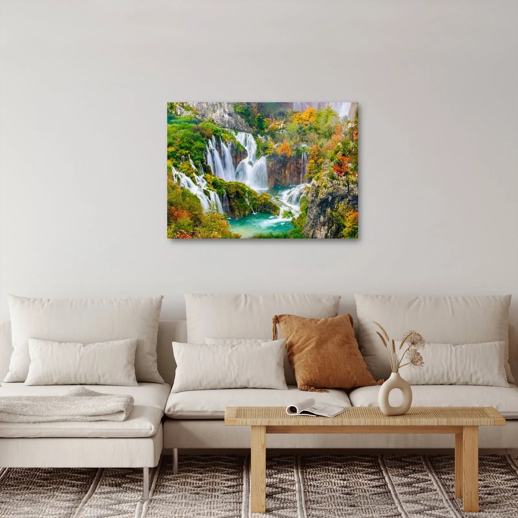 Obraz - Park Narodowy Jezior Plitwickich (70x50 cm)