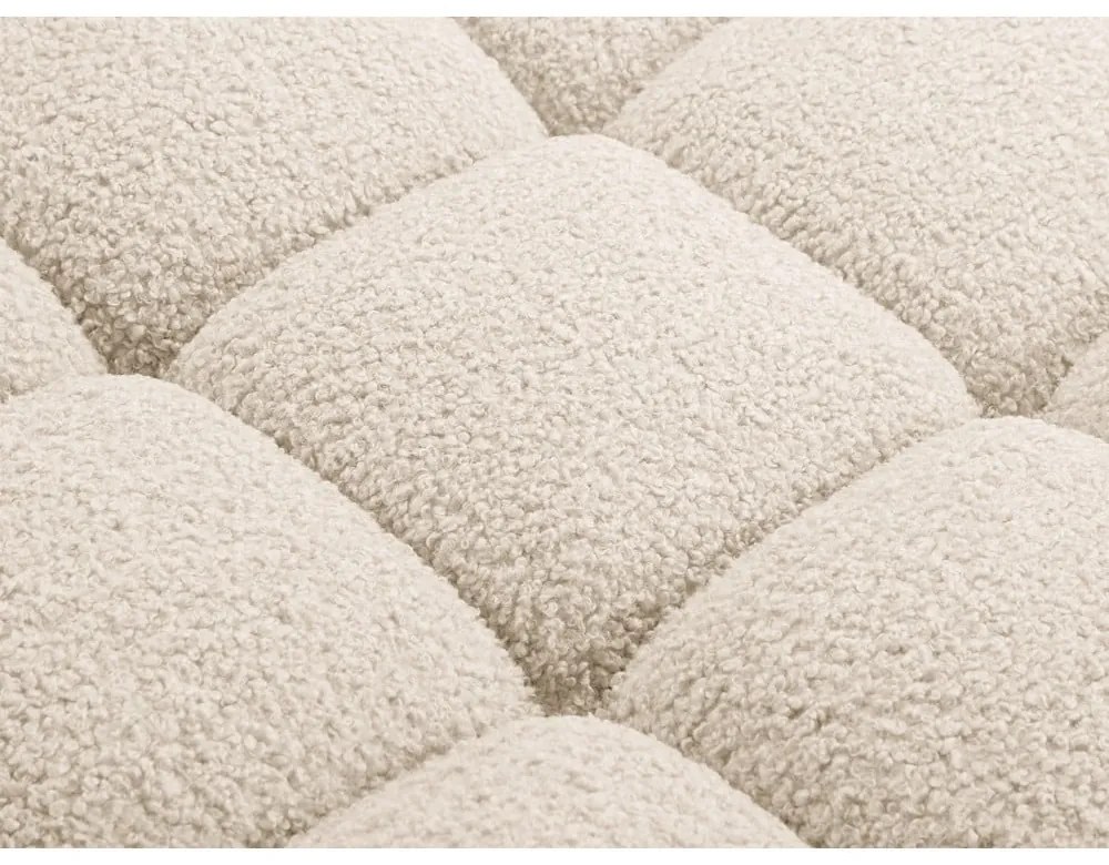 Beżowy moduł sofy z materiału bouclé (lewostronny) Bellis – Micadoni Home