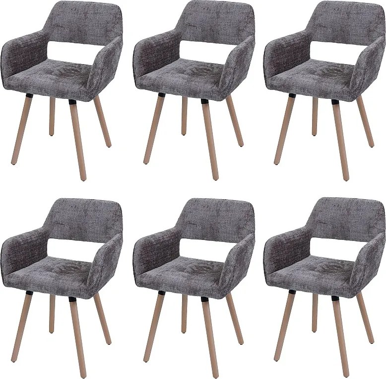 Krzesło do jadalni MCW-A50 II (zestaw 6 sztuk),  brązowe