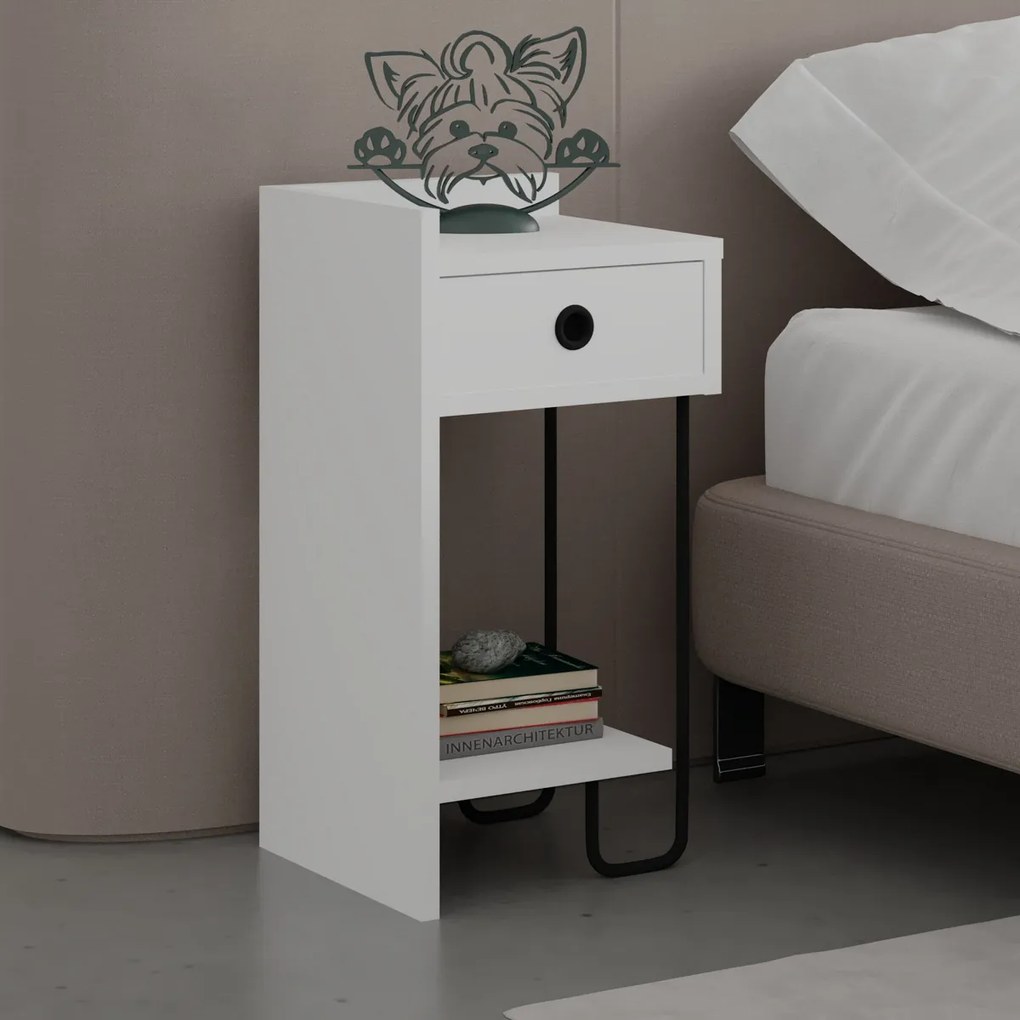 Stolik nocny Sirius Left White 2