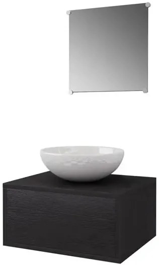 3-częściowy zestaw mebli łazienkowych z umywalką L4-T19