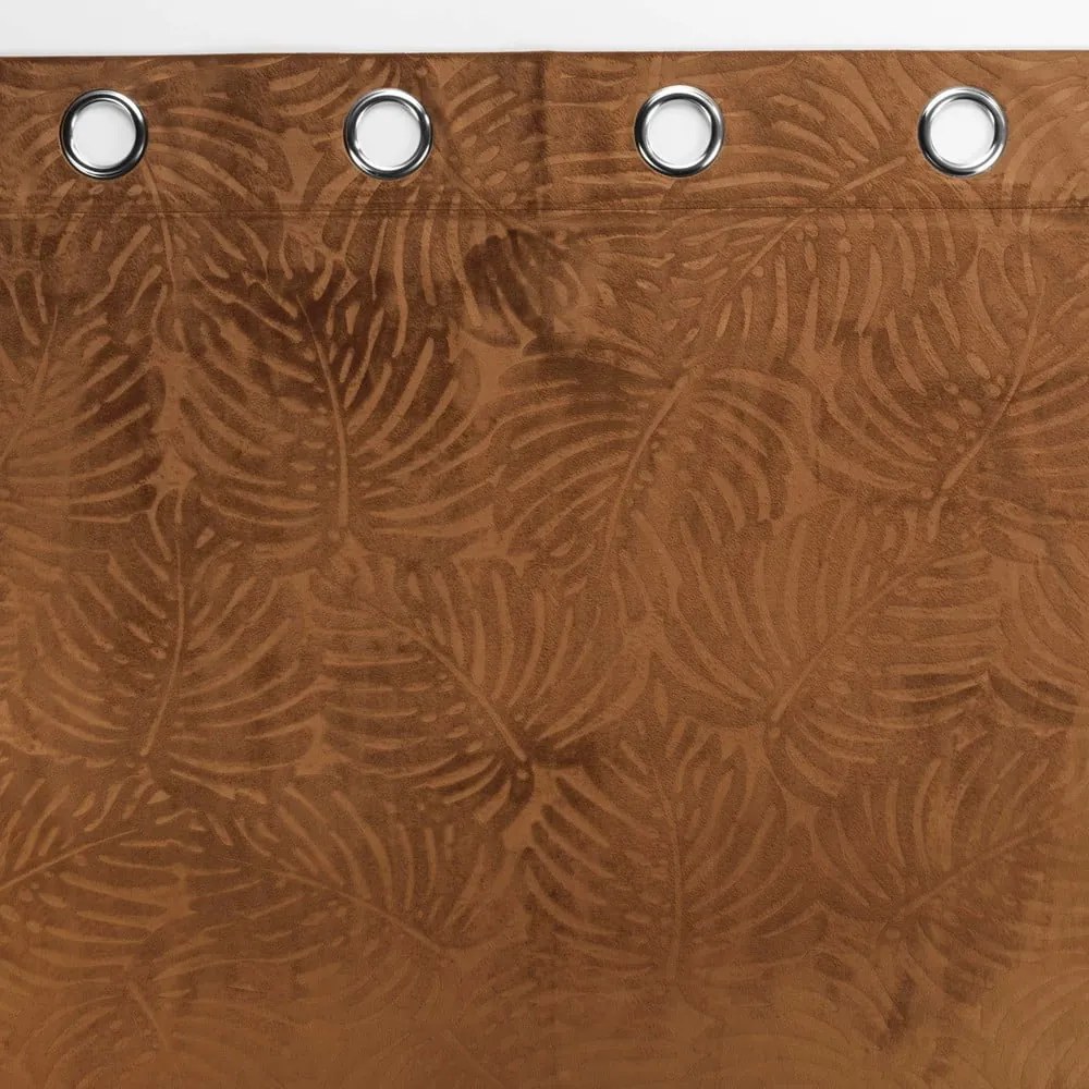 Brązowa aksamitna zasłona 140x240 cm Analia – douceur d'intérieur