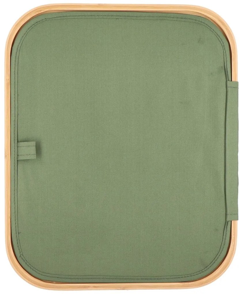 Kosz na pranie NOLVIO 40 L, zielony