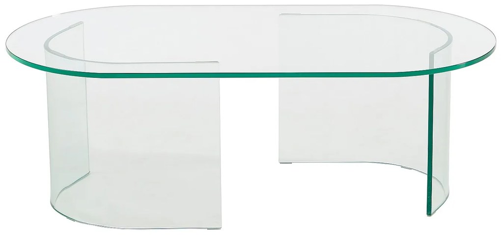 Stolik kawowy z giętego szkła hartowanego - Przezroczysty - NIZWA