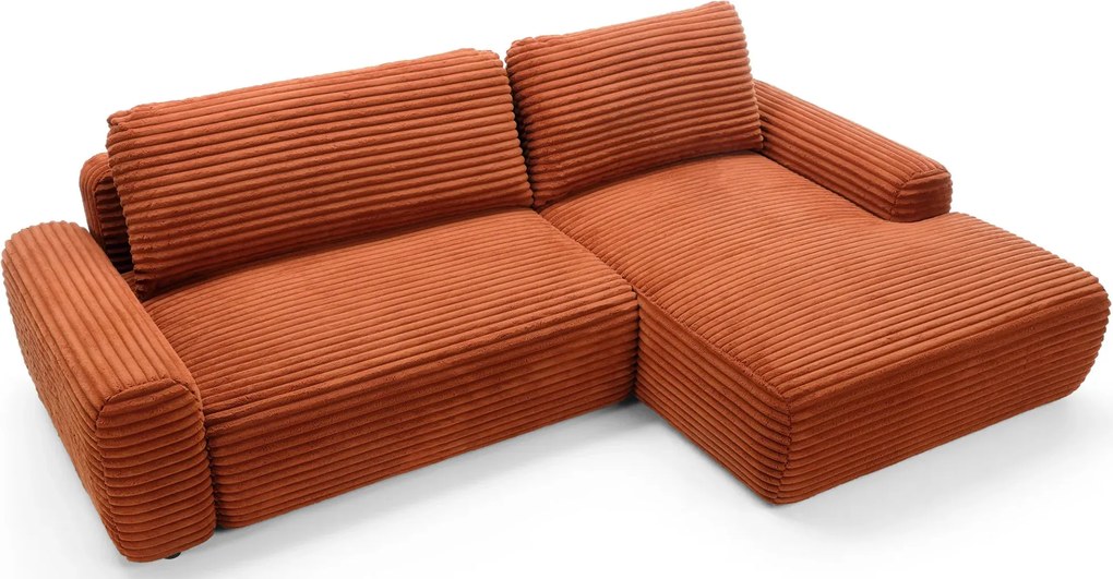 Ceglasty narożnik z funkcją spania i pojemnikiem E7-K07