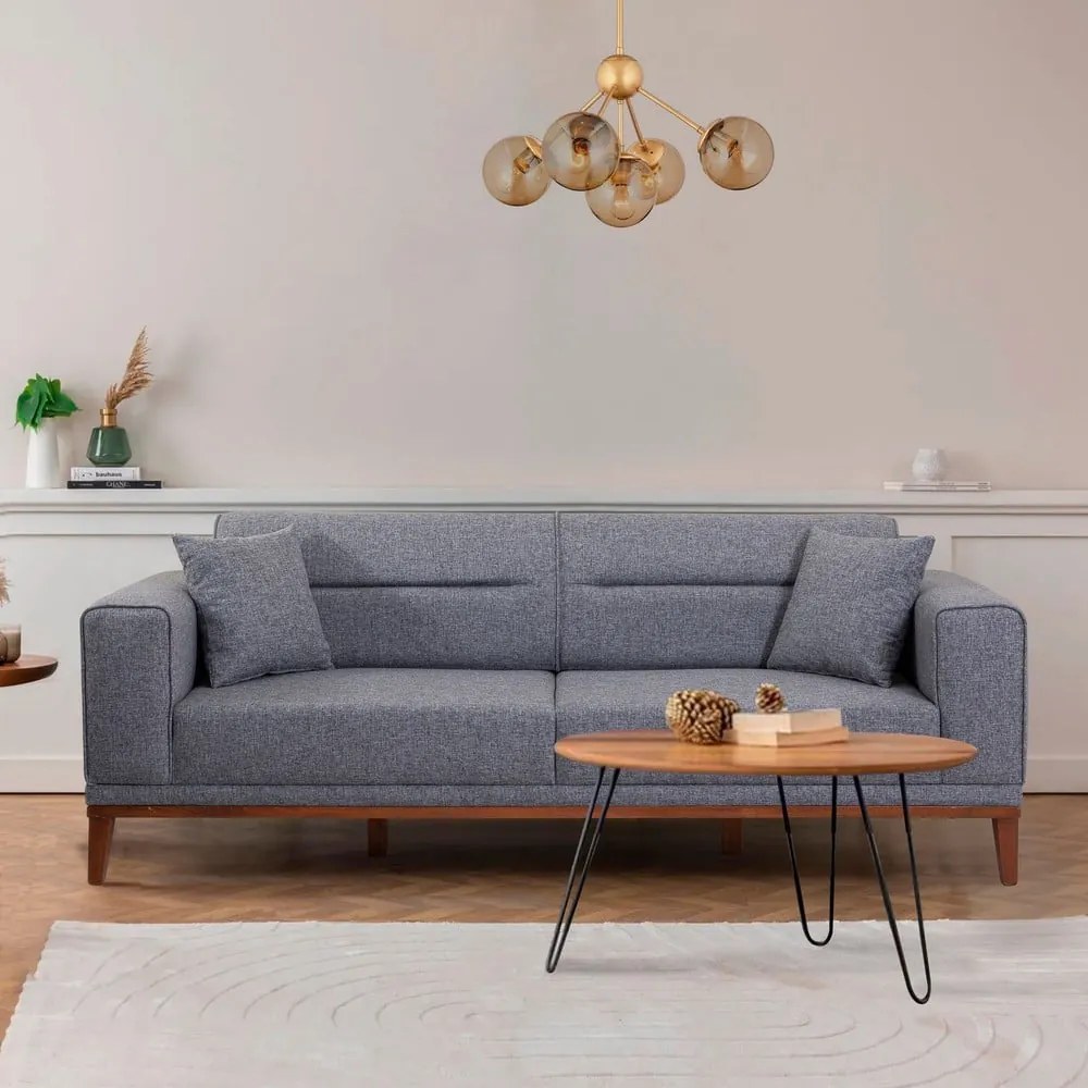 Ciemnoszara rozkładana sofa 223 cm Liones – Artie