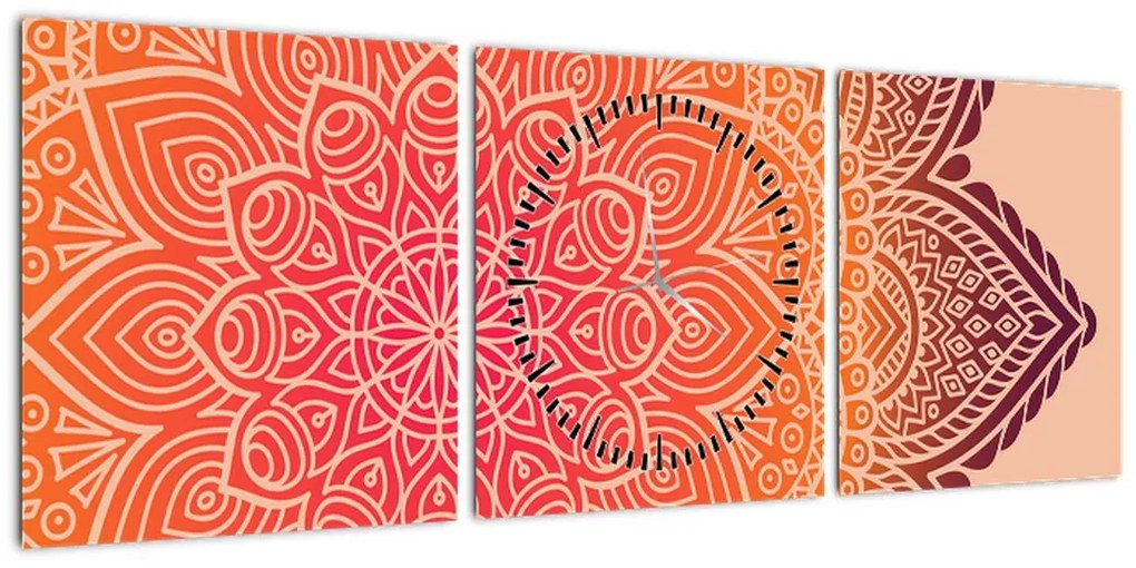 Obraz - Mandala sztuka (z zegarem) (90x30 cm)