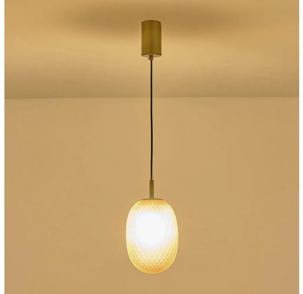 Żyrandol na lince 1xE14/25W/230V biały śr. 15 cm