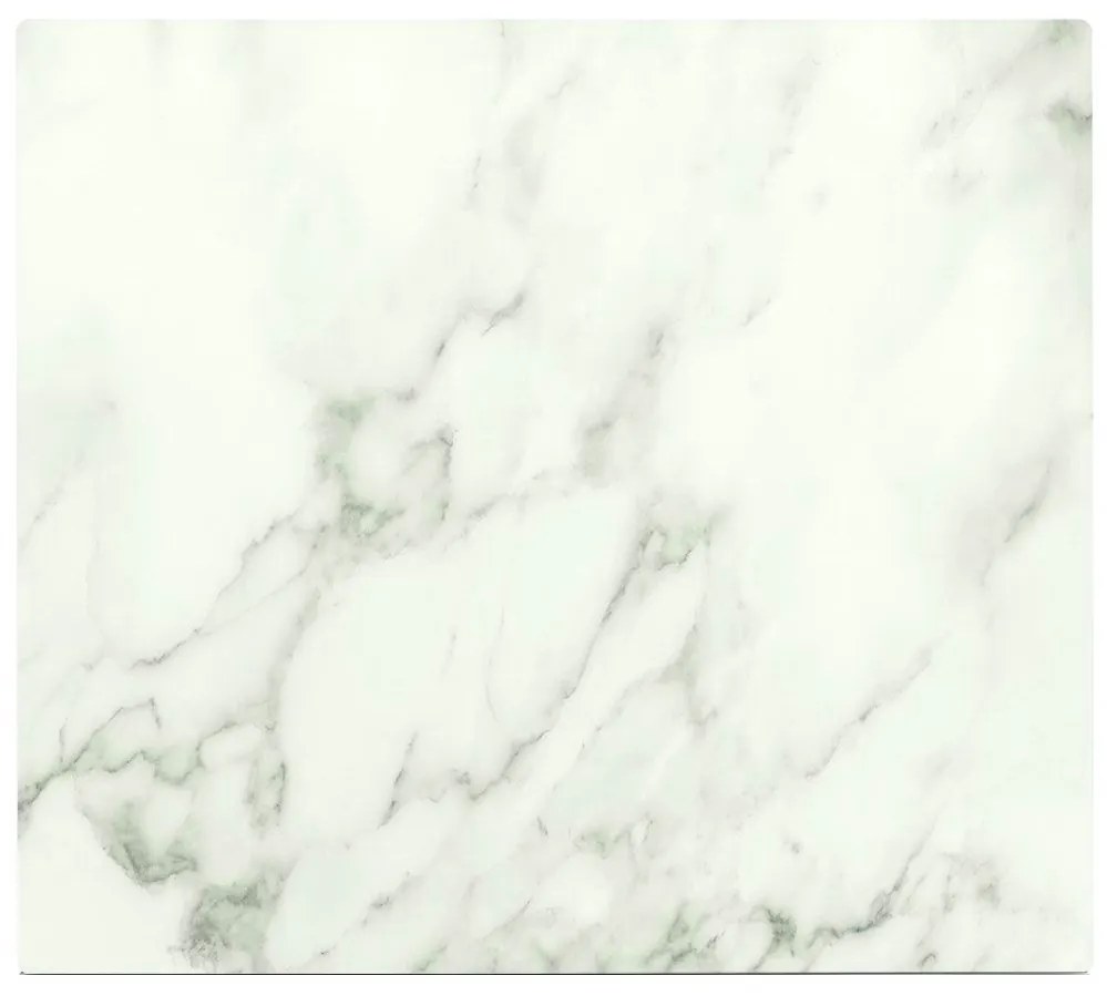 Szklana płyta ochronna MARBLE WHITE na kuchenkę – duża, ZELLER
