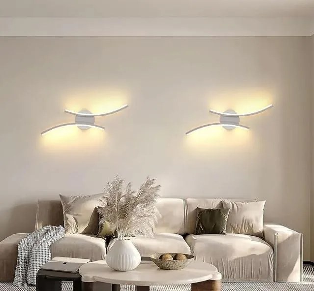 Kinkiet lampa wisząca LED liniowa metalowa AT79-2KL-White