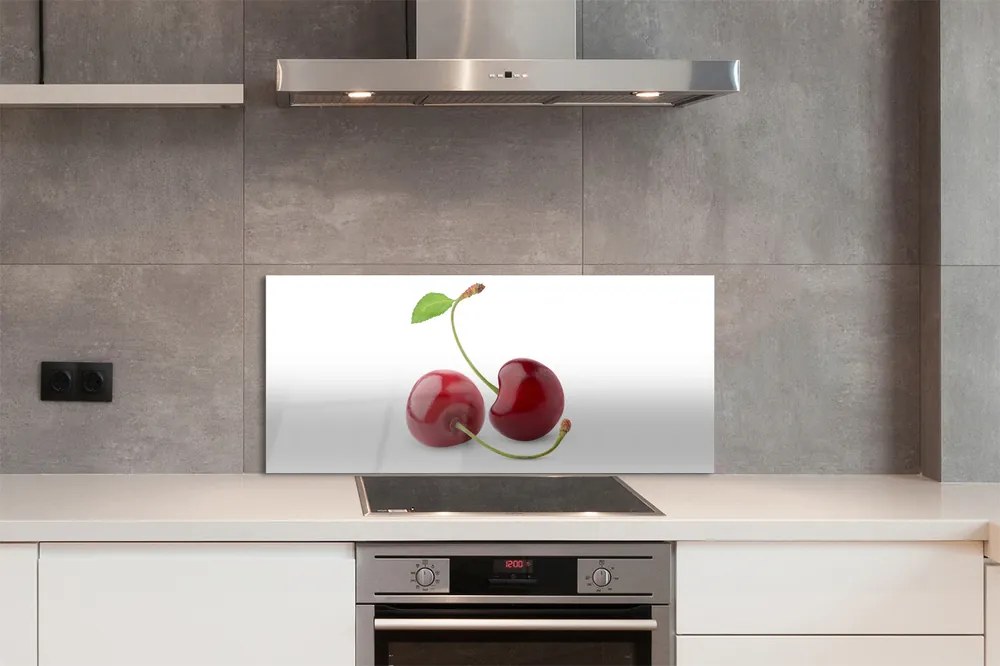 Panel szklany do Kuchni Soczyste Czerwone Wiśnie