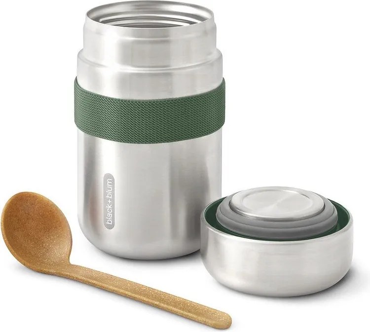 Termos na jedzenie ze stali nierdzewnej w kolorze srebra 400 ml – Black + Blum