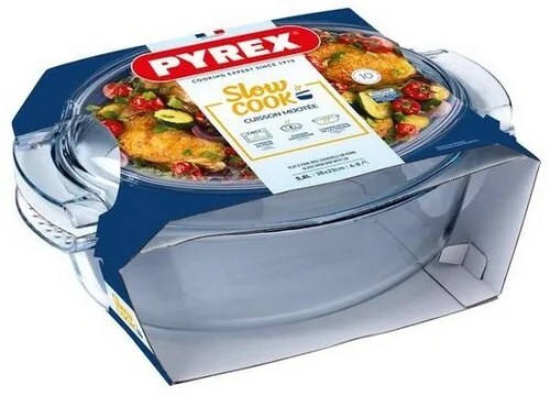 Pyrex Szklane naczynie do zapiekania z pokrywą, 5,8 l