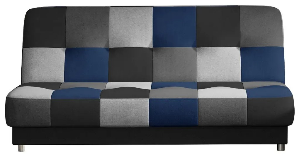 Sofa rozkładana z funkcją spania CAYO VELVET czarna/szara/granatowa ELTAP