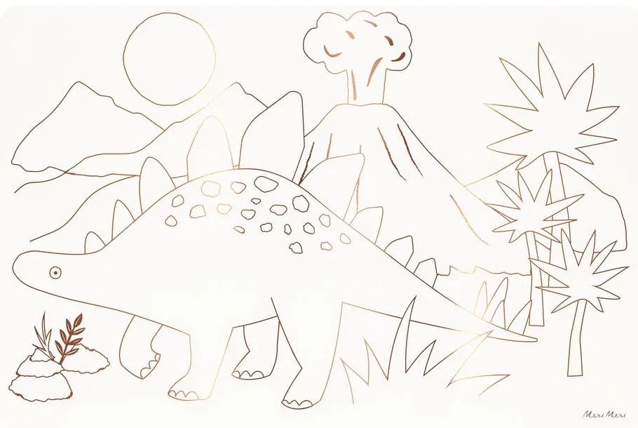 Papierowe maty stołowe zestaw 8 szt. 28x42.5 cm Dinosaurs – Meri Meri