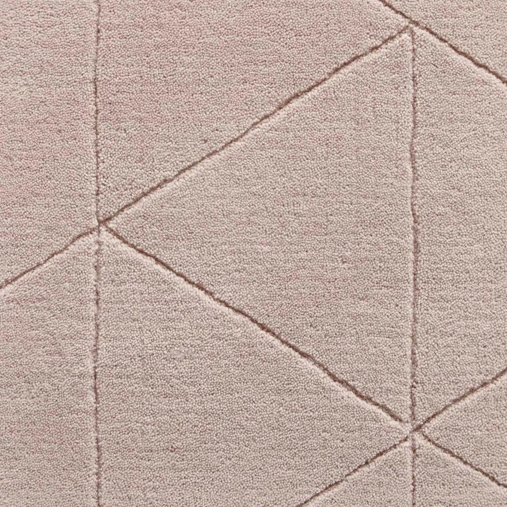 Różowy wełniany dywan Think Rugs Kasbah, 120x170 cm