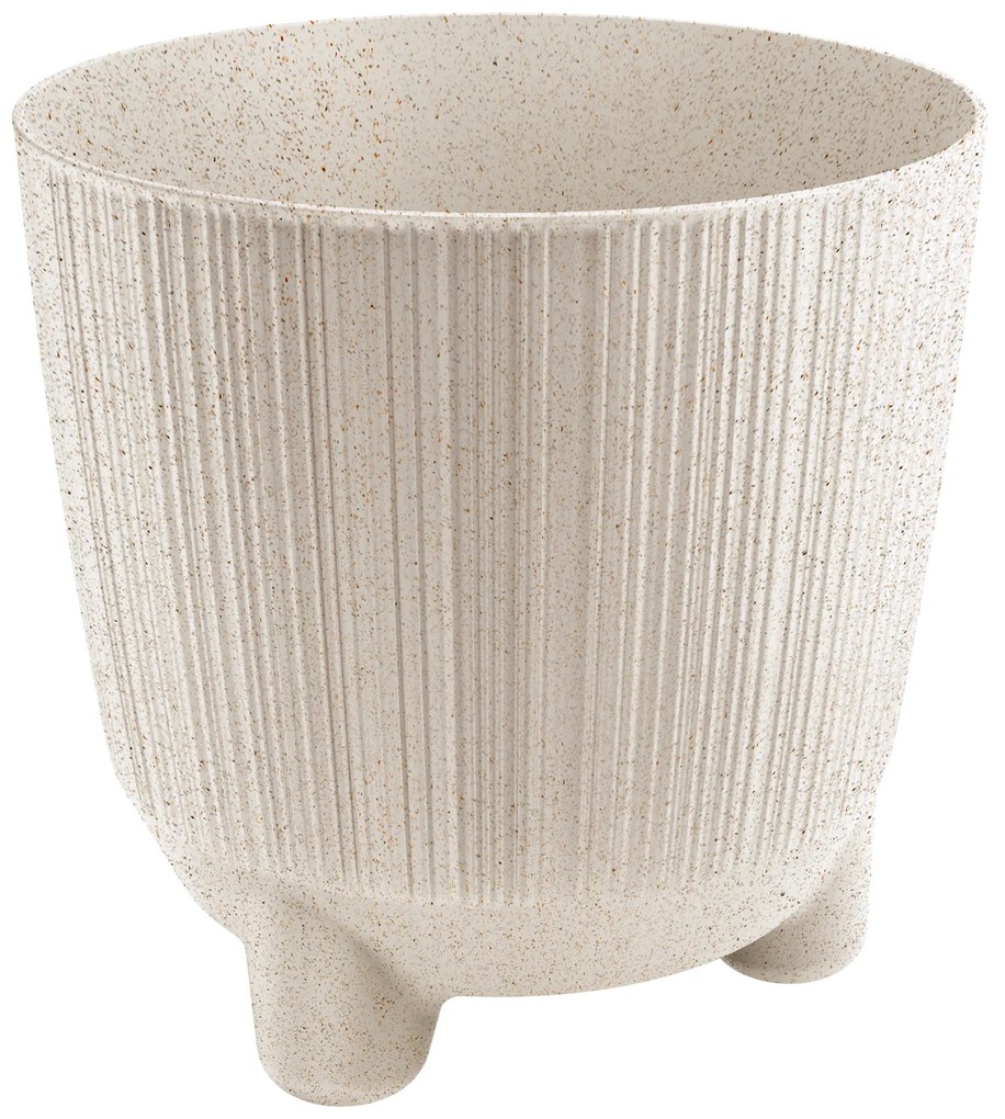 Doniczka Ryfo N ECO Wood 19,5 cm biały ECO PROSPERPLAST