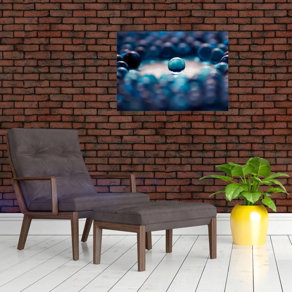 Obraz - Niebieskie kuleczki (70x50 cm)