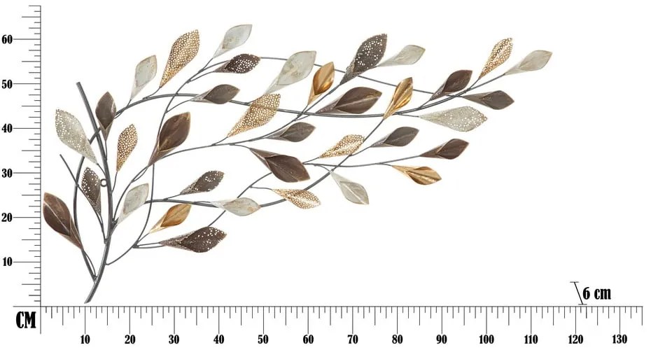 Biało-brązowa dekoracja ścienna Mauro Ferretti Ramo, szer. 115,5 cm