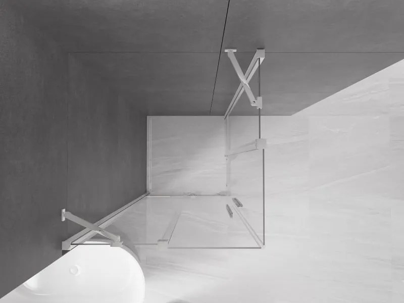 Mexen Velar Duo kabina prysznicowa rozsuwana 90 x 90 cm, transparent, chrom - 871-090-090-02-01