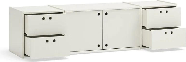 Kremowa szafka pod TV 157x42x40 cm Wally – Teulat