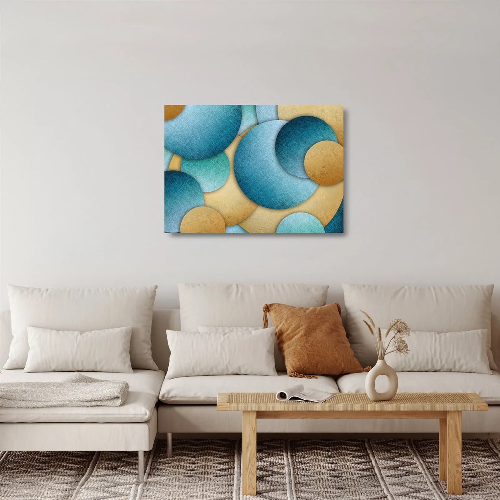 Obraz na szkle kręgów abstrakcji (70x50 cm)