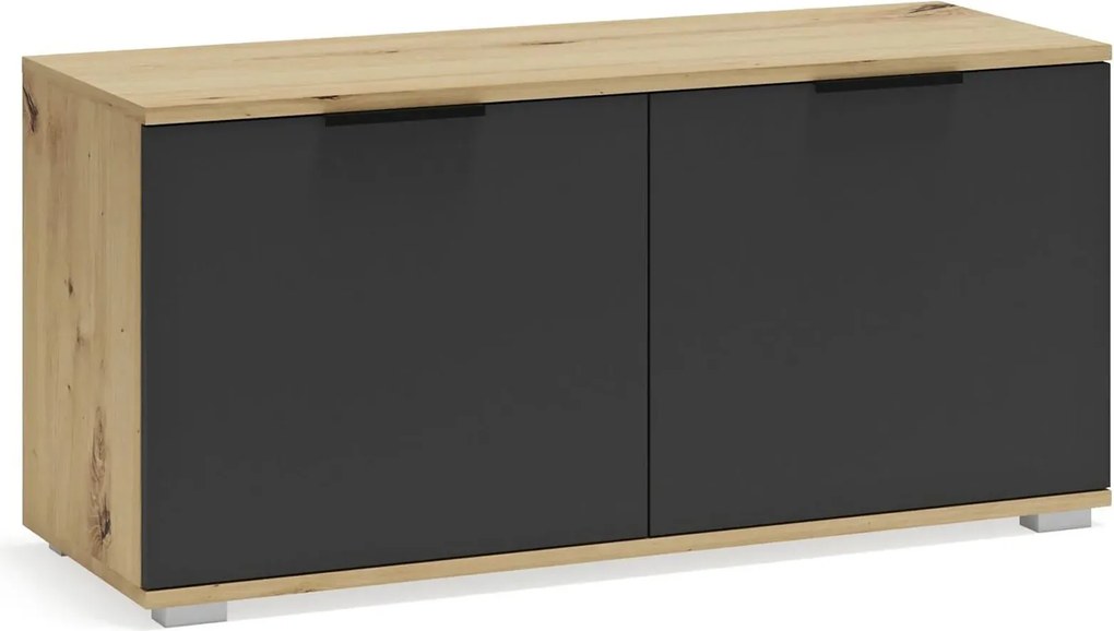 Szafka minimalistyczna na buty dąb artisan + antracyt M8-A28