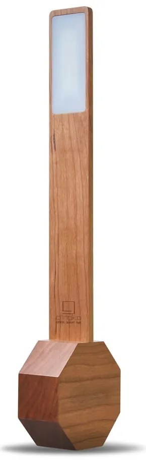 Ciemnobrązowa lampa stołowa LED w dekorze czereśni (wysokość 39,5 cm) Octagon One – Gingko