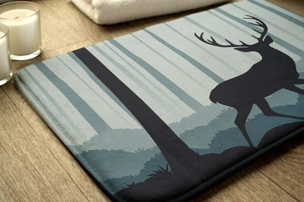 Dywanik łazienkowy antypoślizgowy Dywanik łazienkowy antypoślizgowy Leśny motyw