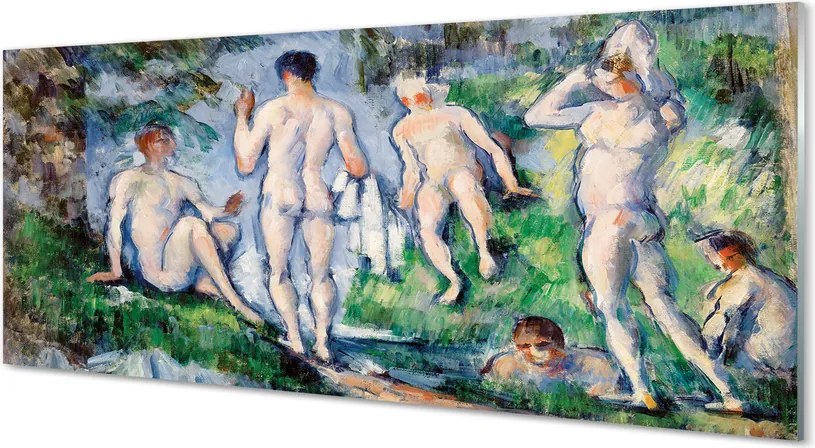 Panel szklany do Kuchni Kąpiący się - Paul Cézanne