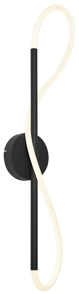 Nowoczesna lampa sufitowa czarna z wbudowaną diodą LED z 3-stopniową regulacją ściemniania - Keri Nowoczesny Oswietlenie wewnetrzne