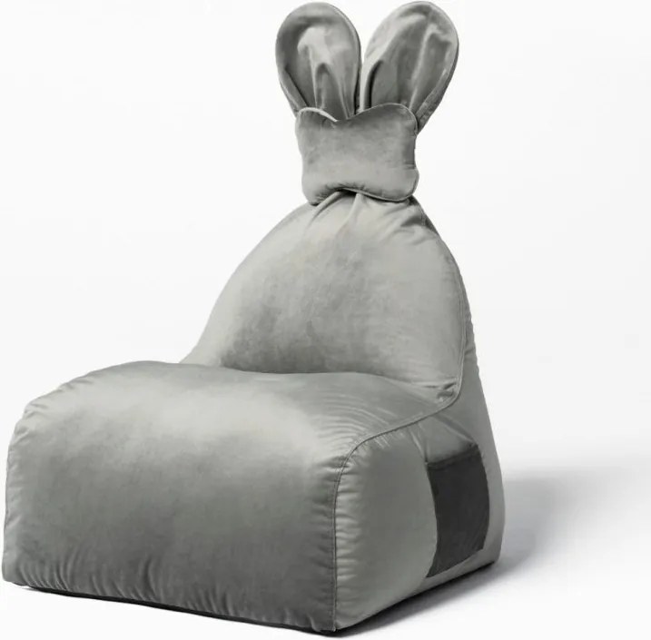 Pufa w kolorze ciemnej szarości FUNNY BUNNY