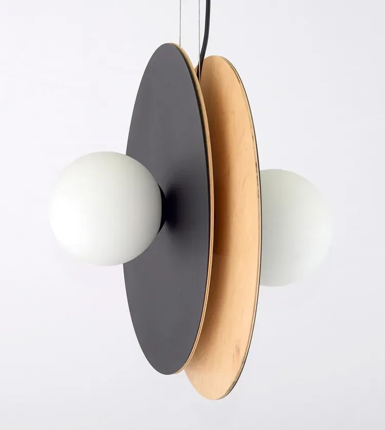 Nowoczesna wisząca lampa nad stół opal - 3X D104 S0-L89