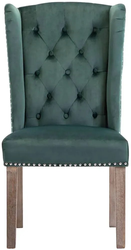 Ciemnozielone krzesło ludwikowskie z kołatką G2-G66