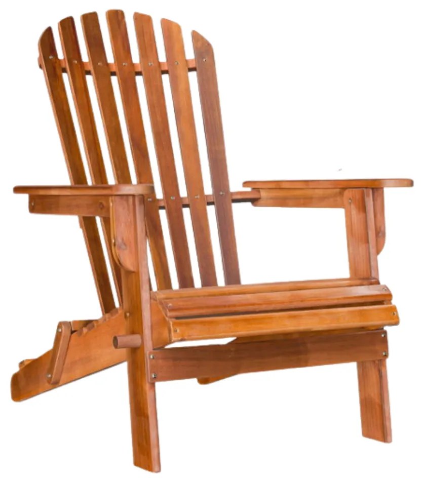 Casaria Leżak ogrodowy ADIRONDACK, składany, 69x84x94cm, naturalny brąz