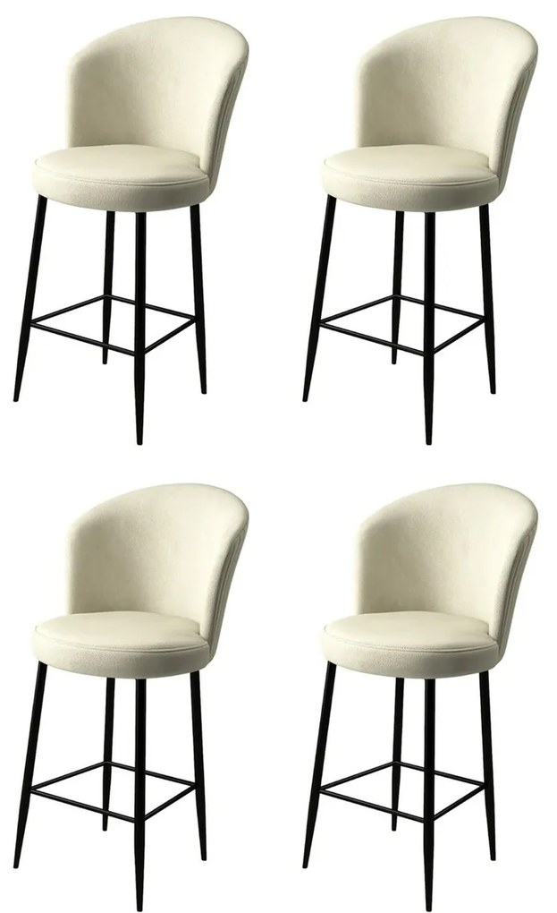 Zestaw krzeseł barowych Alte Cream and Black, 4 szt., 4 szt.