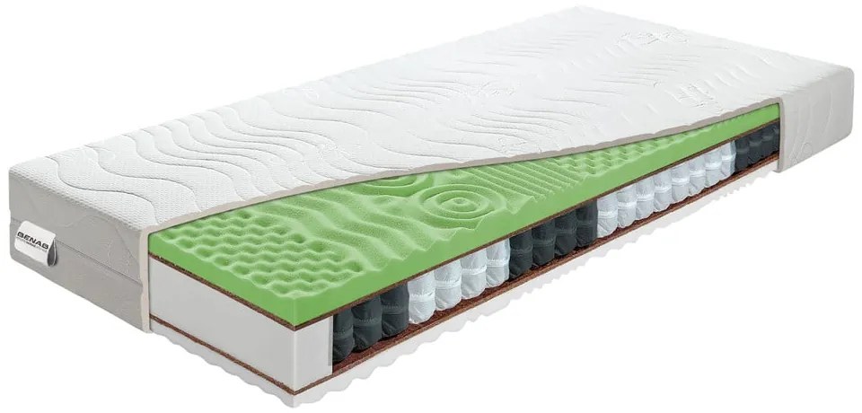 Twardy/średnio twardy sprężynowy materac dwustronny 80x200 cm Visco Sleep – BENAB