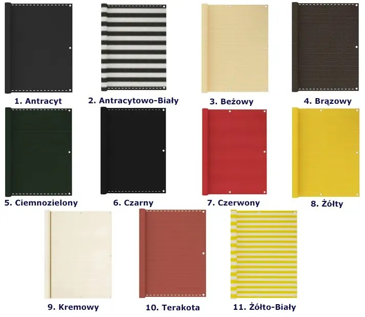 Żółty parawan ogrodowy na balkon S2-R85