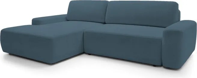 Narożnik BOULI Lewostronny z Elektryczną Regulacją wolnostojący tkanina Raven 86 Turkusowy DOMO HOME