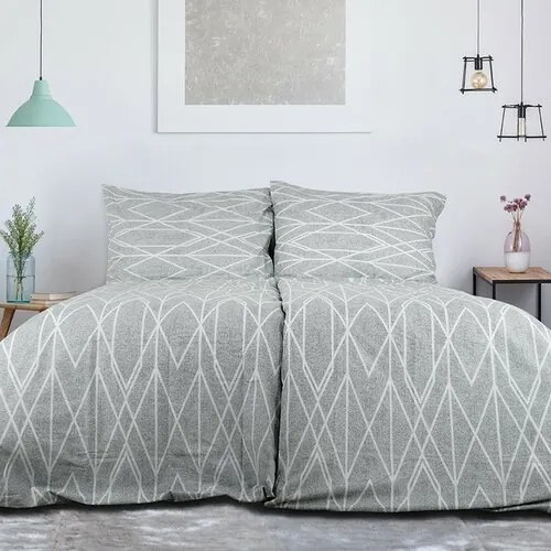 B.E.S. Petrovice Pościel z kory Top Class Gray stripes, 140 x 200 cm, 70 x 90 cm
