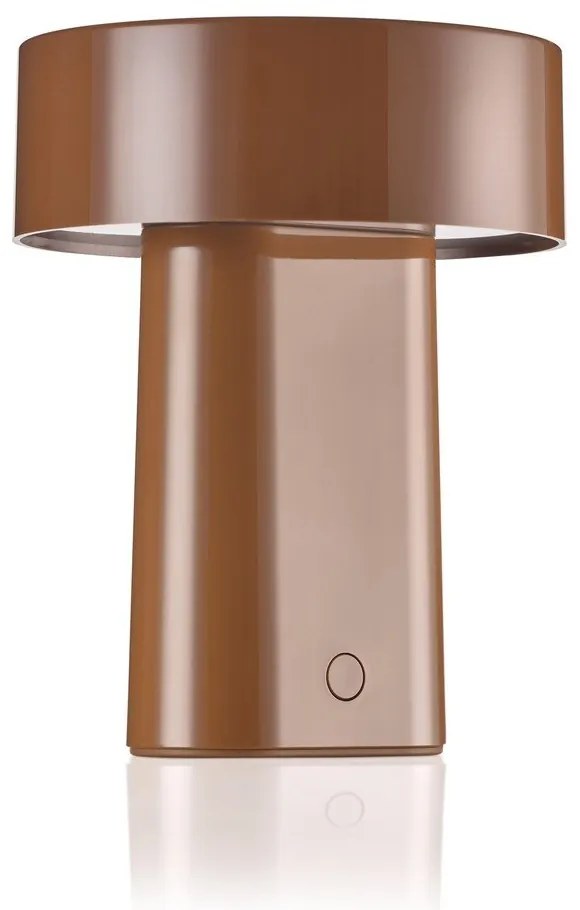 Koniakowa plastikowa lampa stołowa LED (wysokość 18 cm) Oblong – Zone