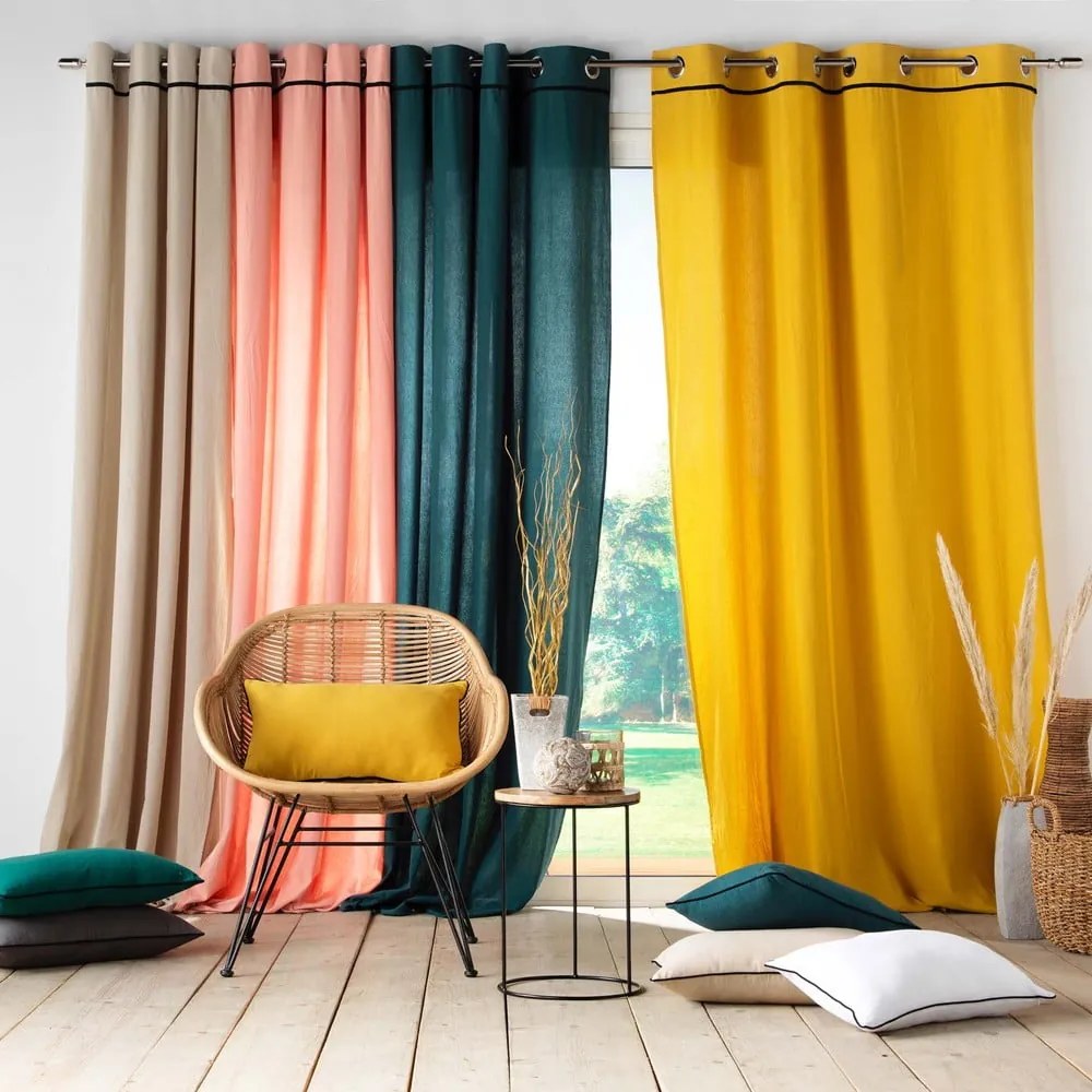 Biała zasłona 135x240 cm Linette – douceur d'intérieur
