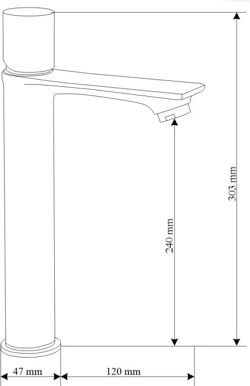 Mexen Royo One bateria umywalkowa wysoka, biała - 72211-20
