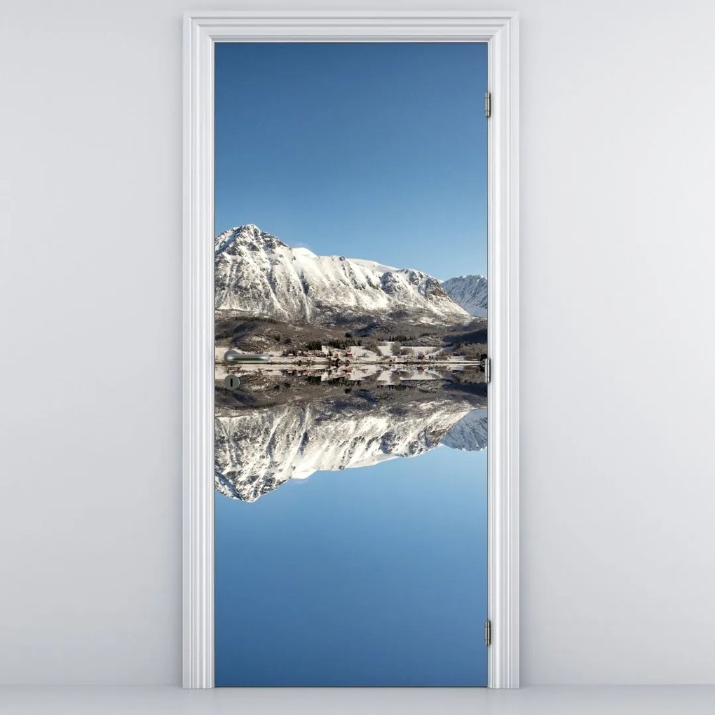 Fototapeta na drzwi - Góry i ich odbicie (95x205cm)