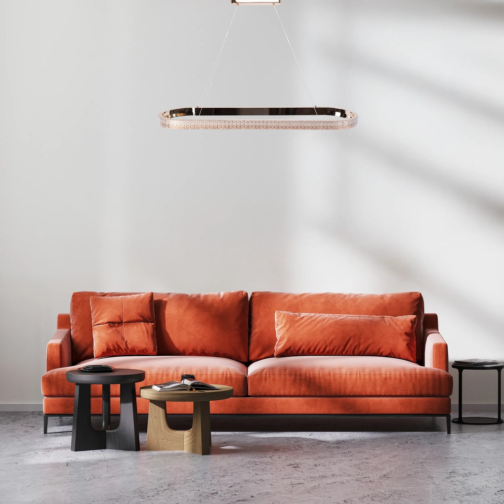 LAMPA WISZĄCA LED APP1751-CP Złota 90 cm