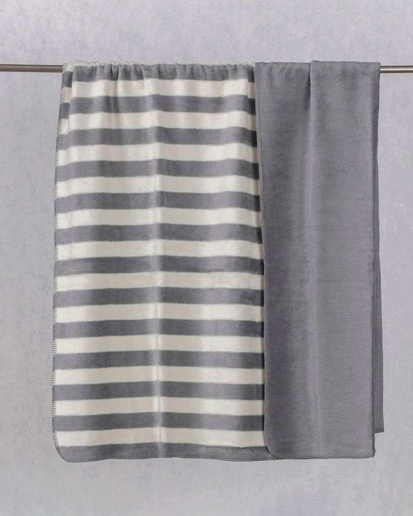 Koc Cosy Home 150x200cm Gray Stripes