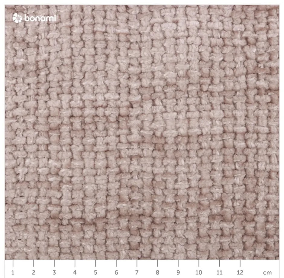 Beżowe tapicerowane łóżko dwuosobowe ze schowkiem i stelażem 200x200 cm Miley – Micadoni